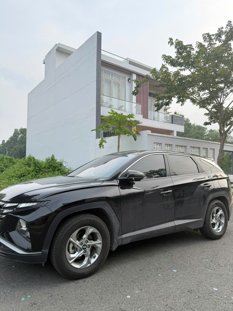 Hyundai Tucson 2022 màu đen cho thuê tại Phú Mỹ